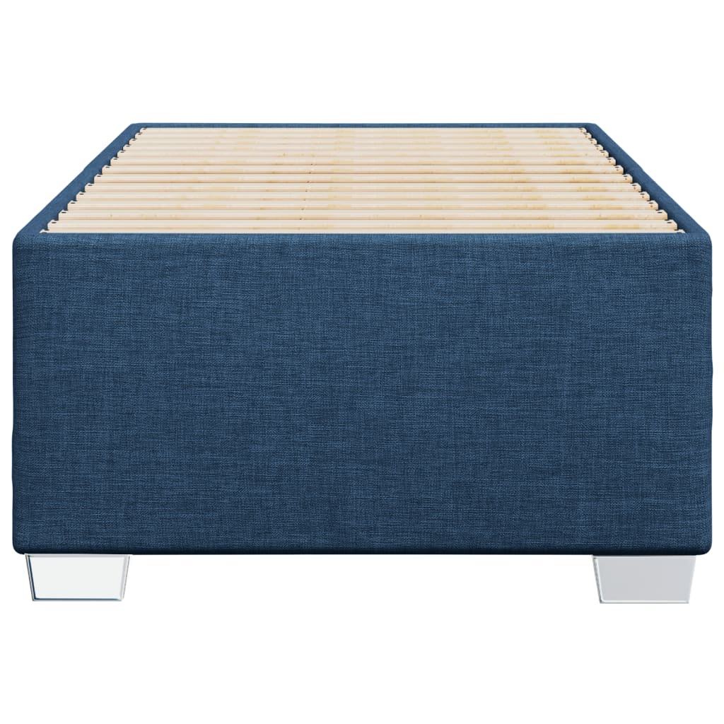 Cadre de lit sans matelas bleu 90x200 cm tissu - XIOS