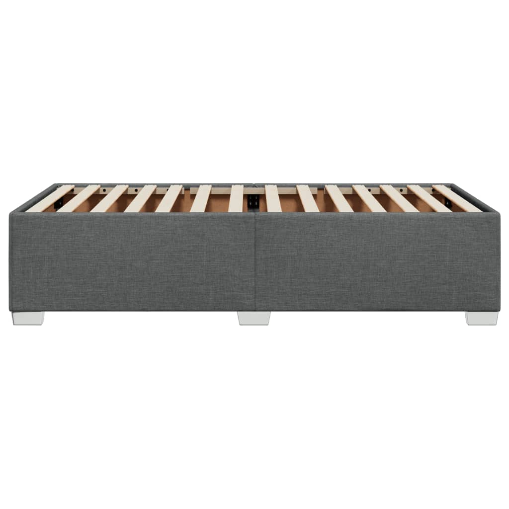Cadre de lit sans matelas gris foncé 100x200 cm tissu - XIOS