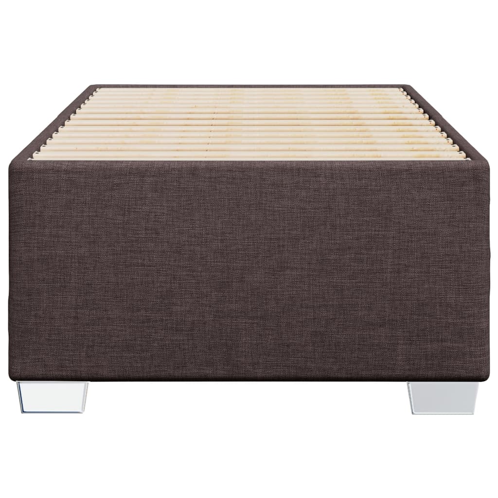 Cadre de lit sans matelas marron foncé 100x200 cm tissu - XIOS