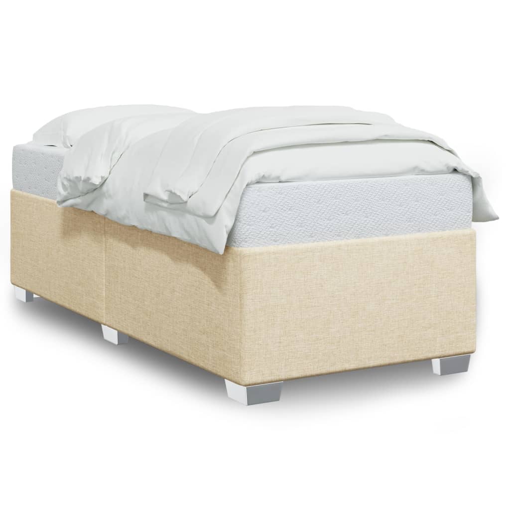 Cadre de lit sans matelas crème 100x200 cm tissu - XIOS