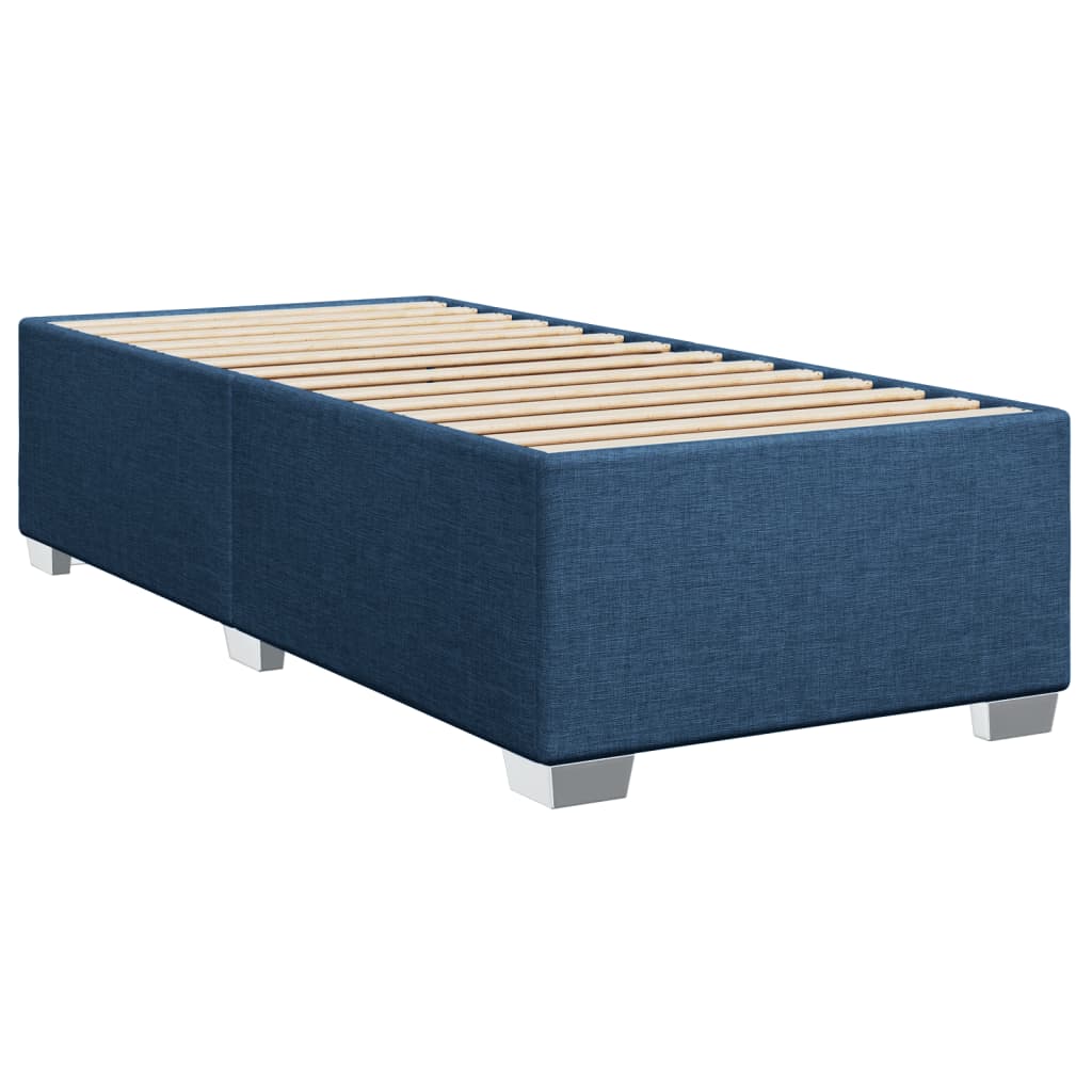 Cadre de lit sans matelas bleu 100x200 cm tissu - XIOS