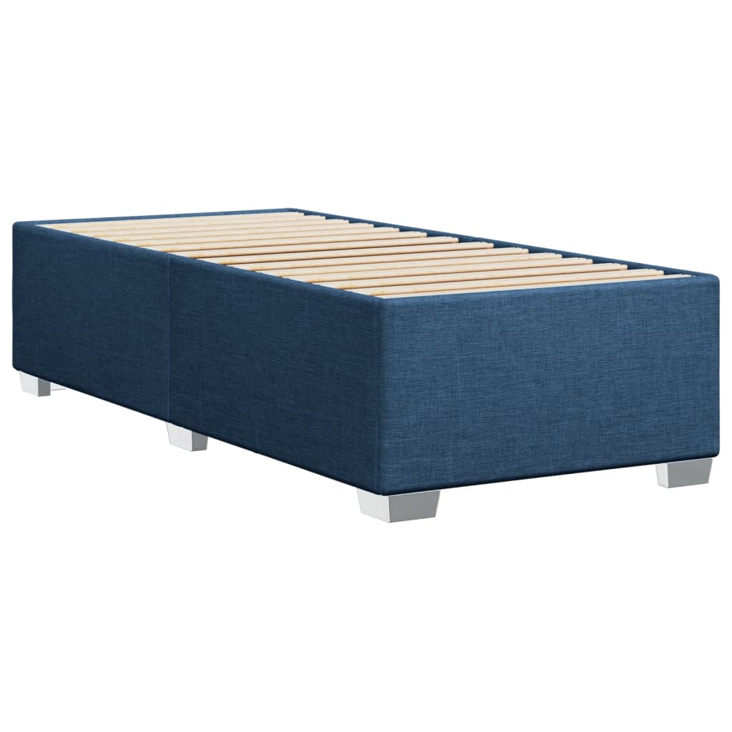 Cadre de lit sans matelas bleu 100x200 cm tissu - XIOS