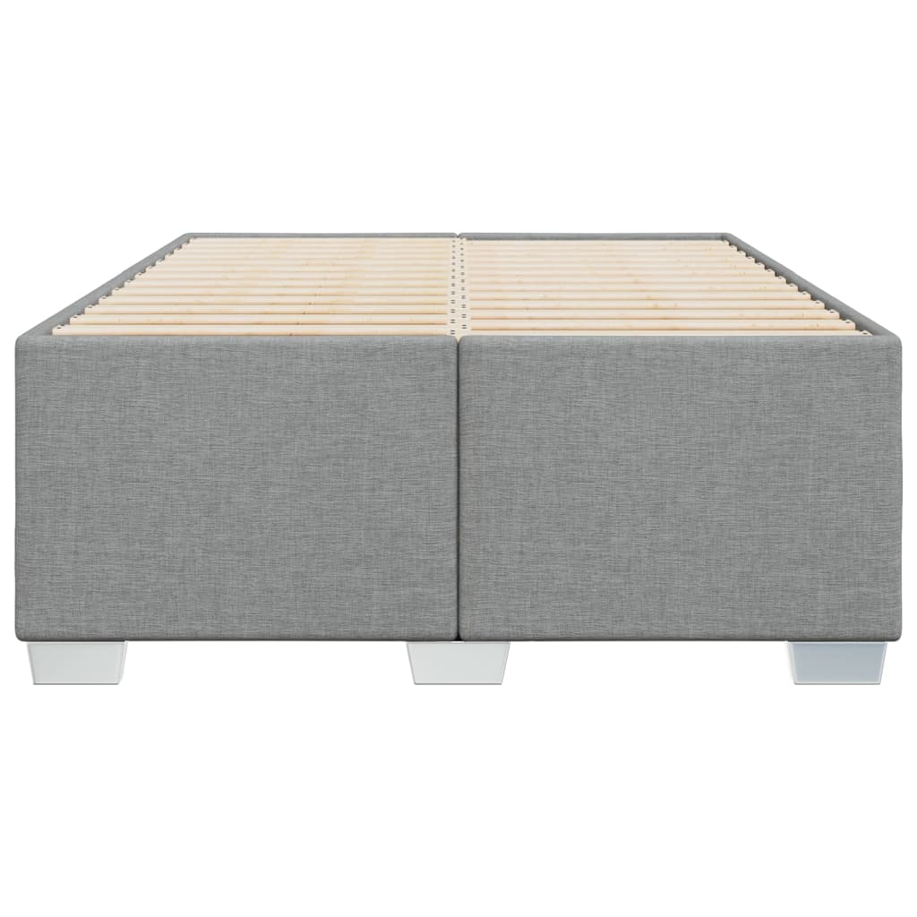 Cadre de lit sans matelas gris clair 120x190 cm tissu - XIOS
