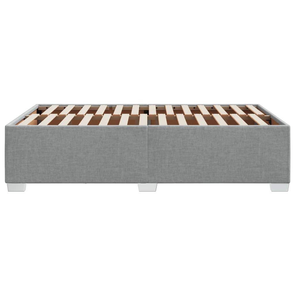 Cadre de lit sans matelas gris clair 120x190 cm tissu - XIOS