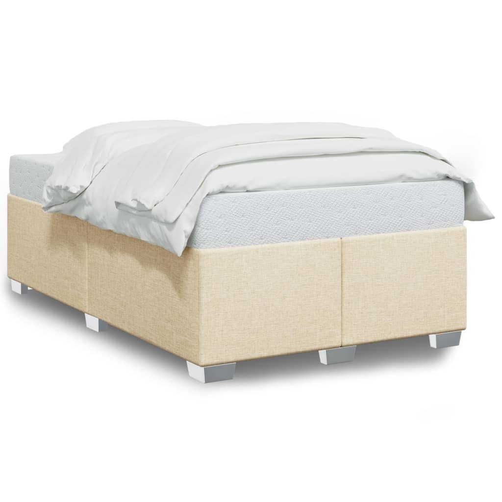 Cadre de lit sans matelas crème 120x190 cm tissu - XIOS