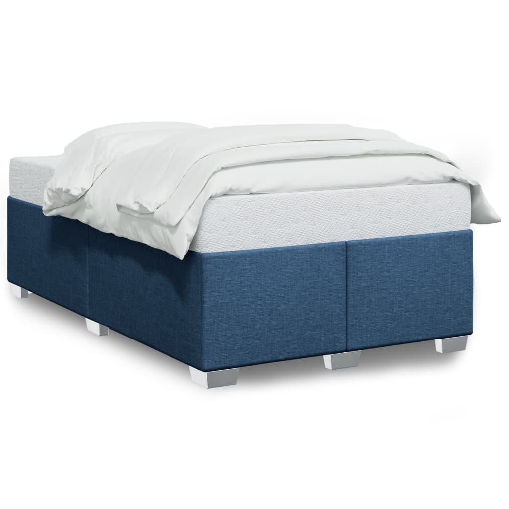 Cadre de lit sans matelas bleu 120x190 cm tissu - XIOS