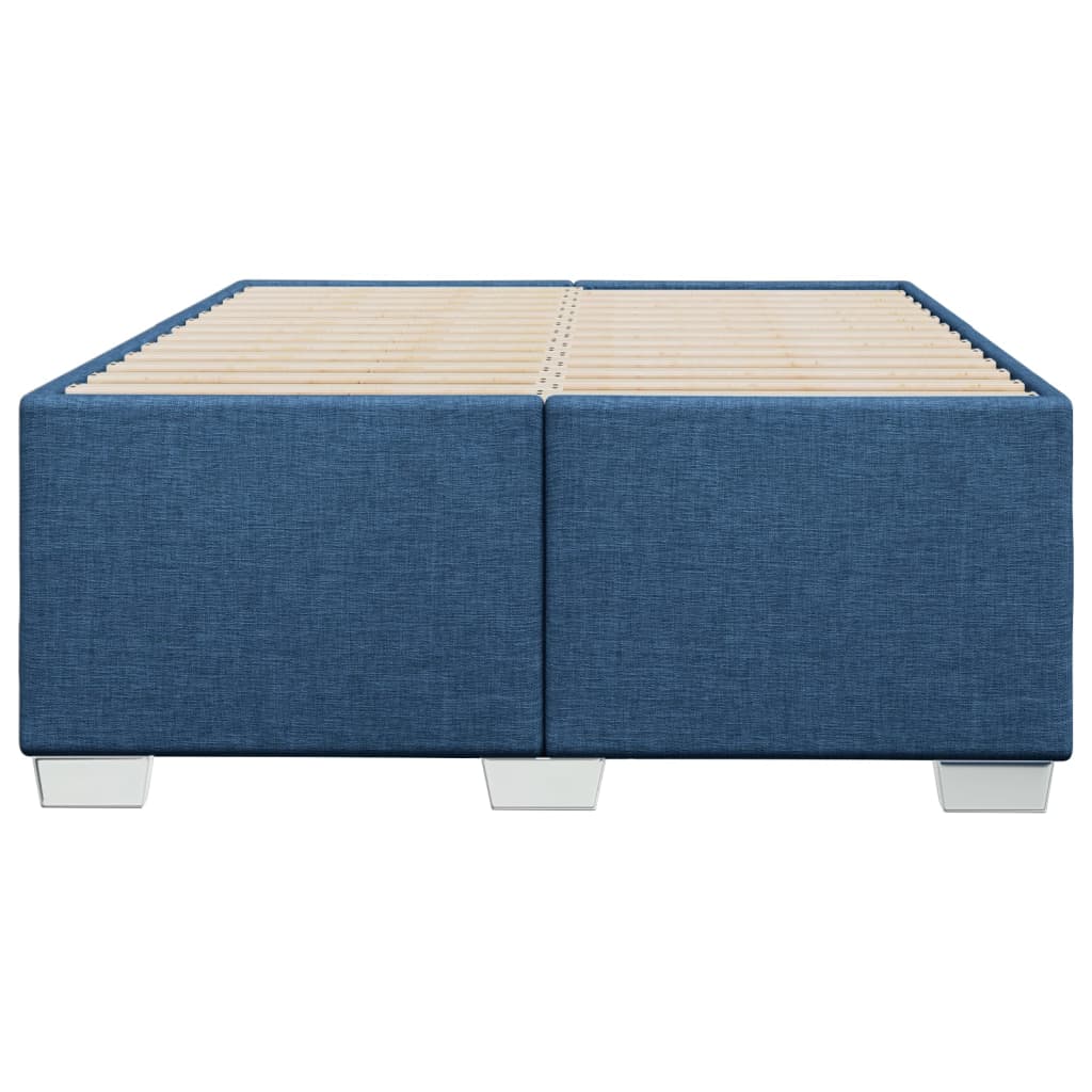 Cadre de lit sans matelas bleu 120x190 cm tissu - XIOS
