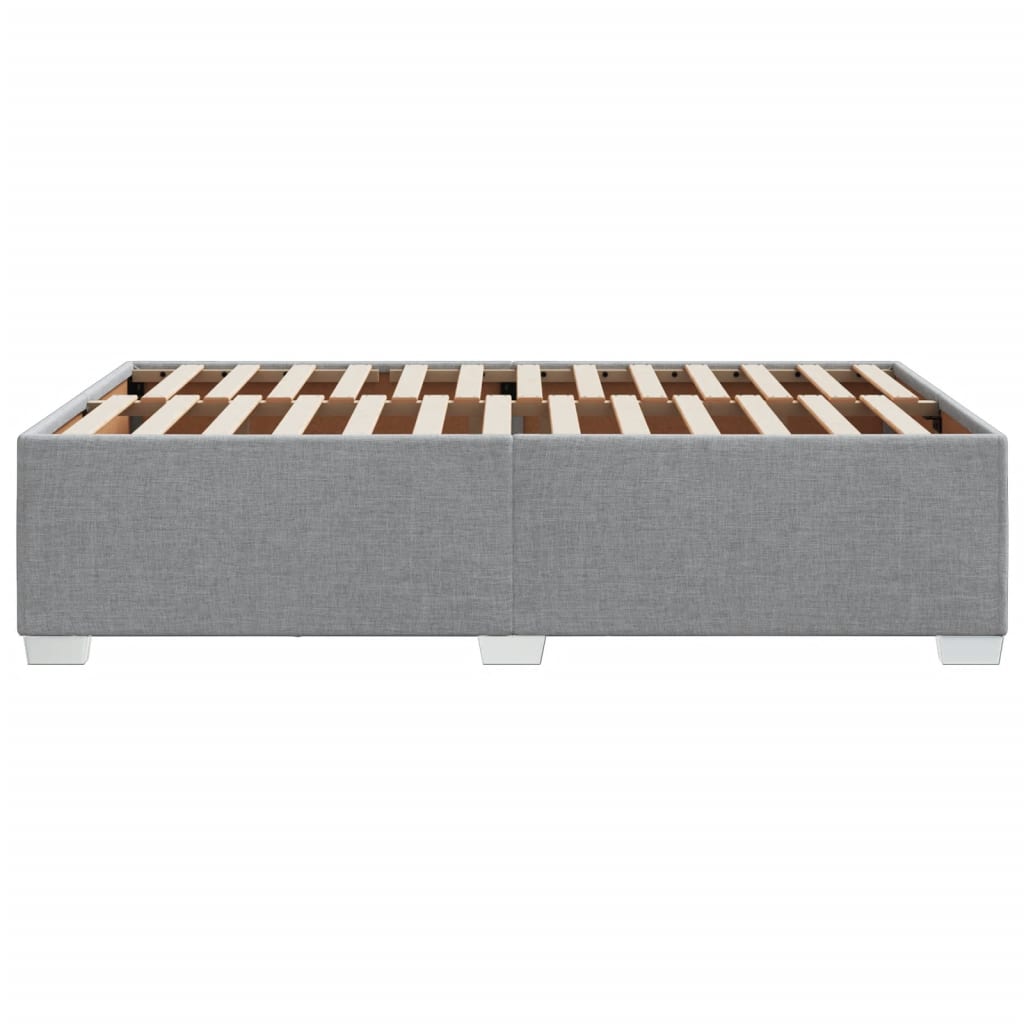 Cadre de lit sans matelas gris clair 120x200 cm tissu - XIOS