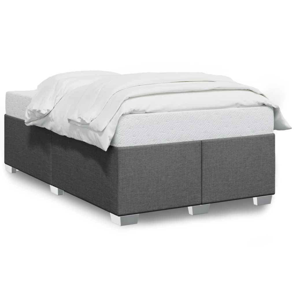 Cadre de lit sans matelas gris foncé 120x200 cm tissu - XIOS
