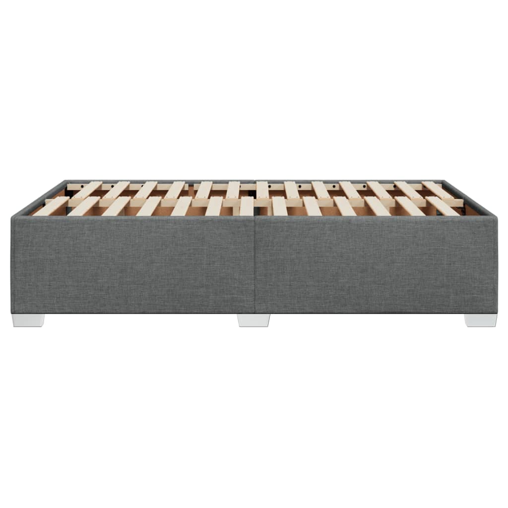 Cadre de lit sans matelas gris foncé 120x200 cm tissu - XIOS
