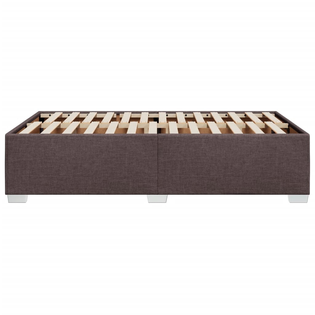 Cadre de lit sans matelas marron foncé 120x200 cm tissu - XIOS