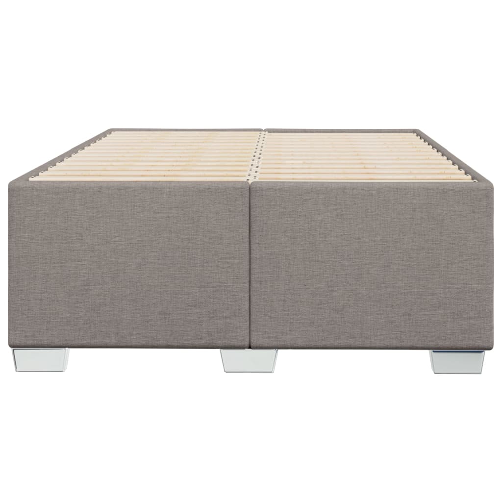 Cadre de lit sans matelas taupe 120x200 cm tissu - XIOS