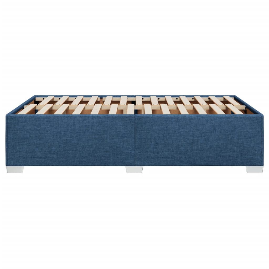 Cadre de lit sans matelas bleu 120x200 cm tissu - XIOS