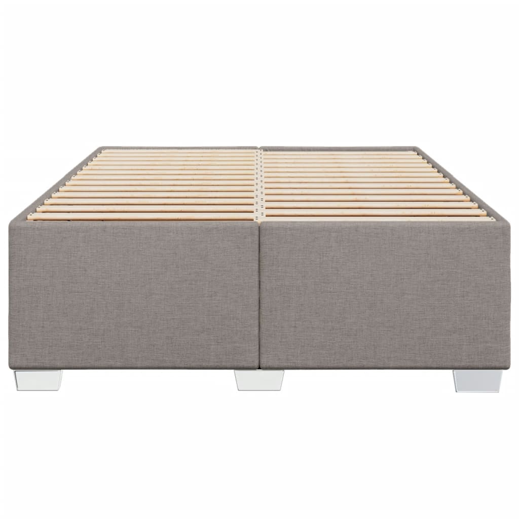 Cadre de lit sans matelas taupe 140x190 cm tissu - XIOS