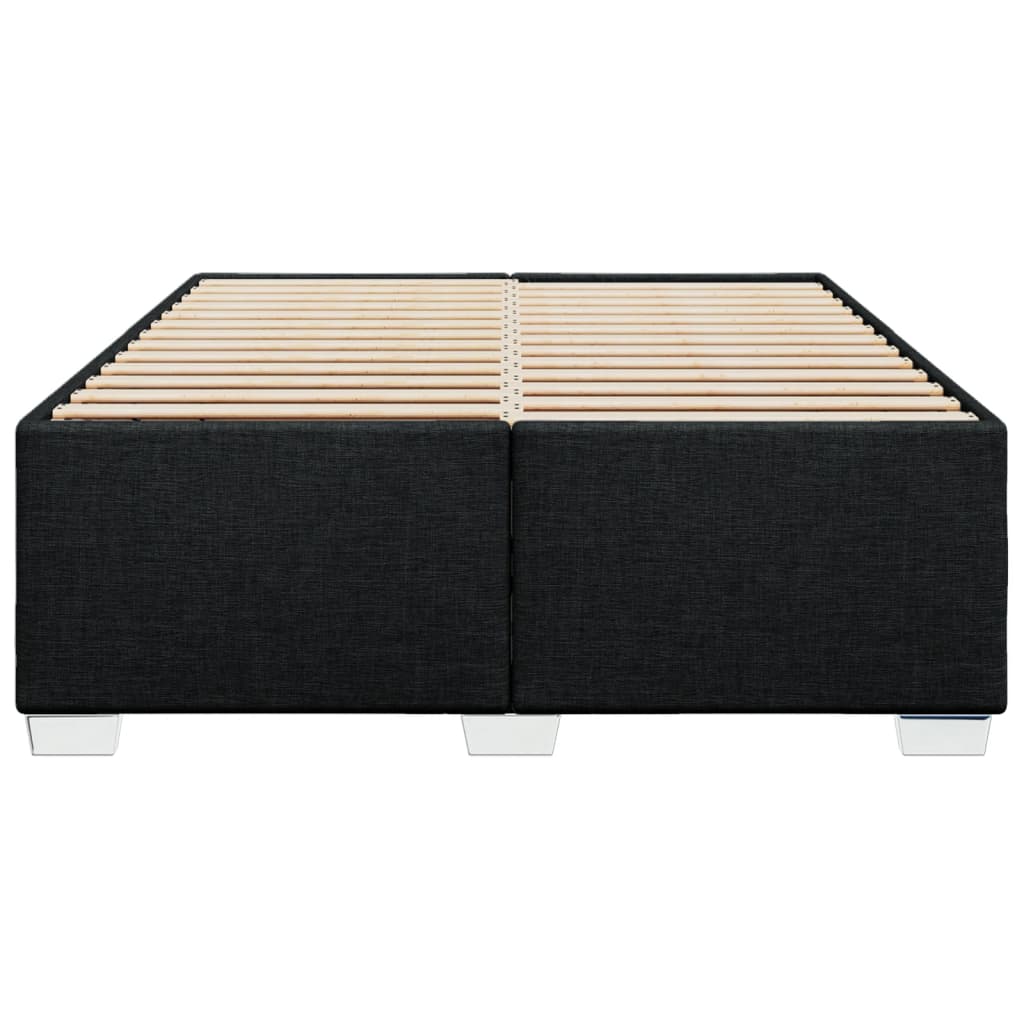 Cadre de lit sans matelas noir 140x200 cm tissu - XIOS
