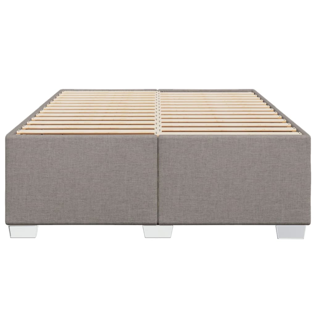 Cadre de lit sans matelas taupe 140x200 cm tissu - XIOS