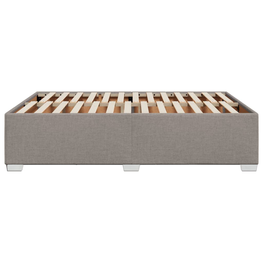 Cadre de lit sans matelas taupe 140x200 cm tissu - XIOS