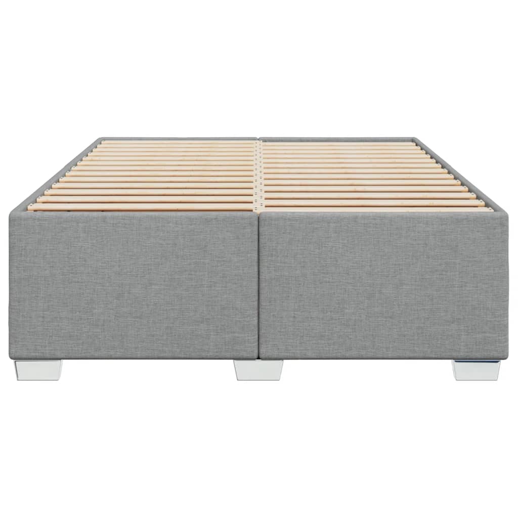 Cadre de lit sans matelas gris clair 160x200 cm tissu - XIOS