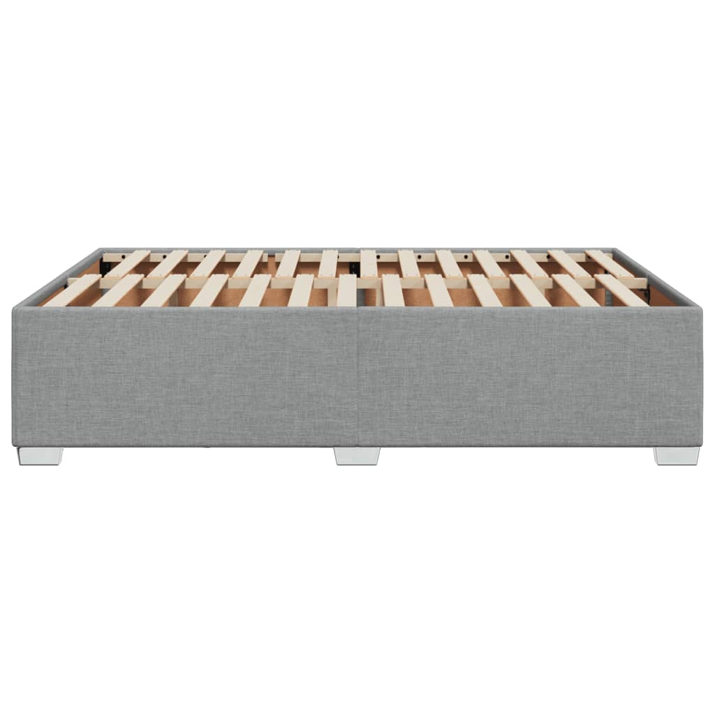 Cadre de lit sans matelas gris clair 160x200 cm tissu - XIOS