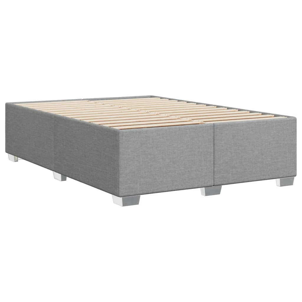 Cadre de lit sans matelas gris clair 160x200 cm tissu - XIOS