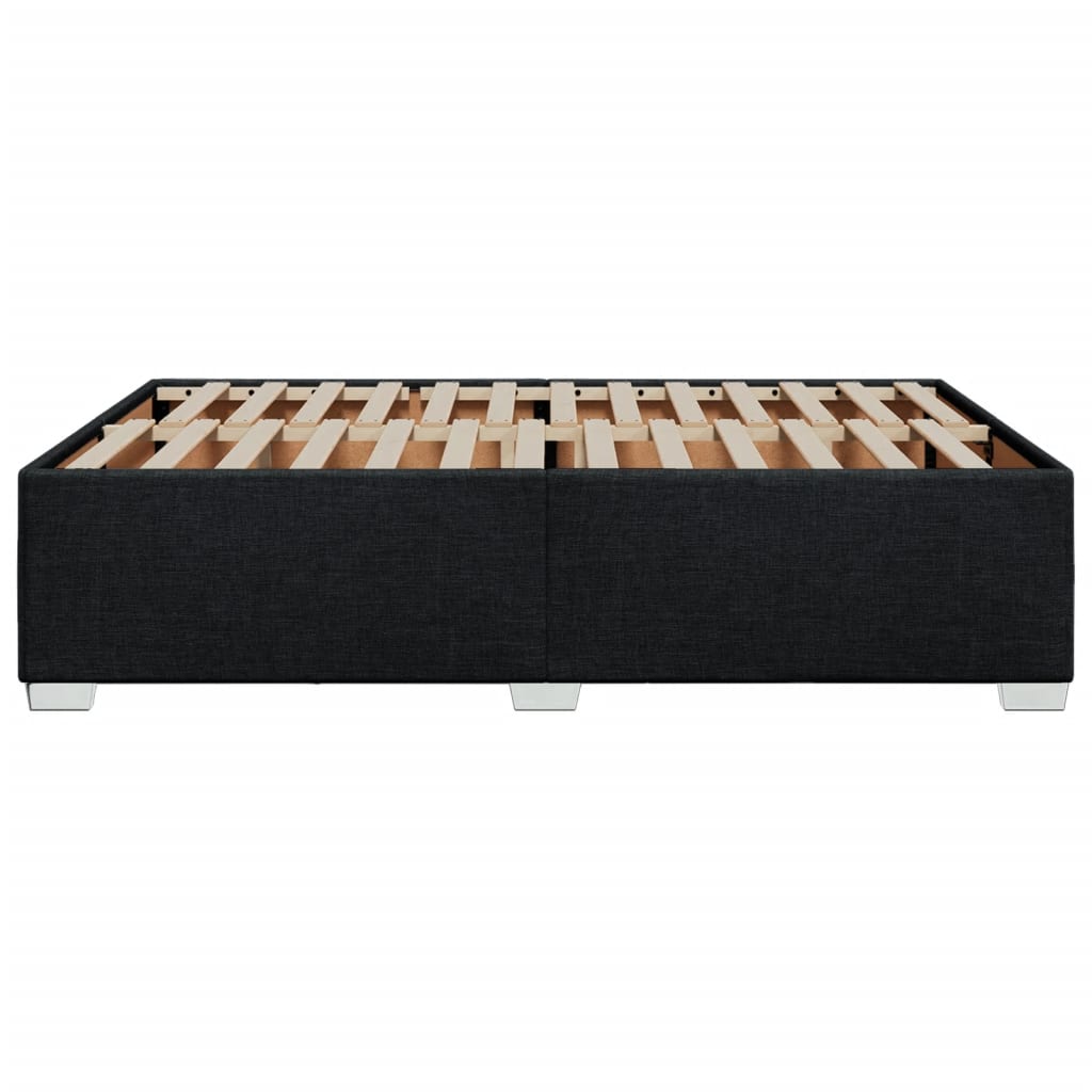 Cadre de lit sans matelas noir 160x200 cm tissu - XIOS