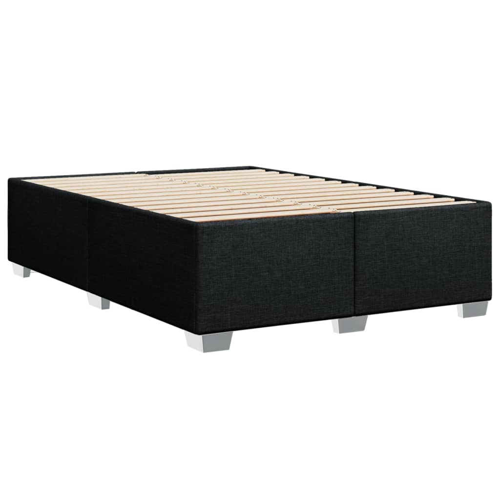 Cadre de lit sans matelas noir 160x200 cm tissu - XIOS