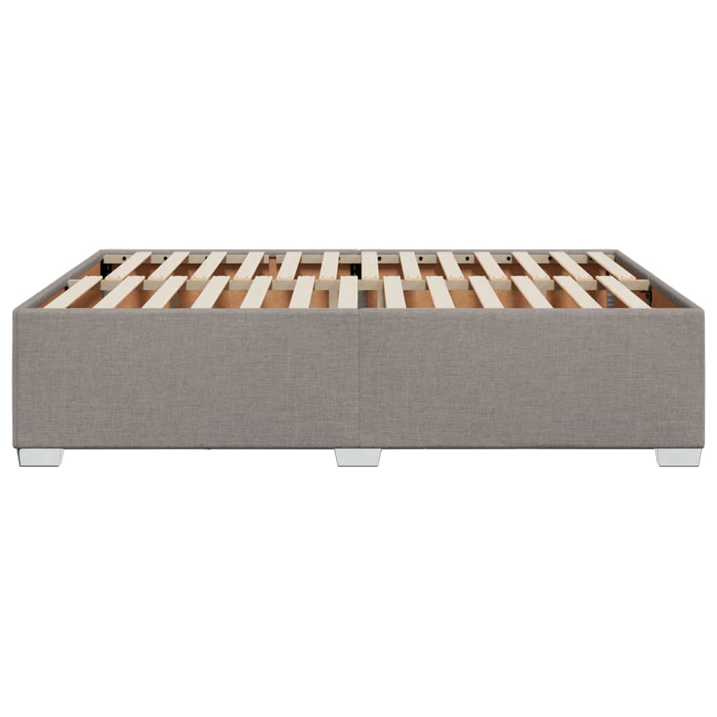 Cadre de lit sans matelas taupe 160x200 cm tissu - XIOS