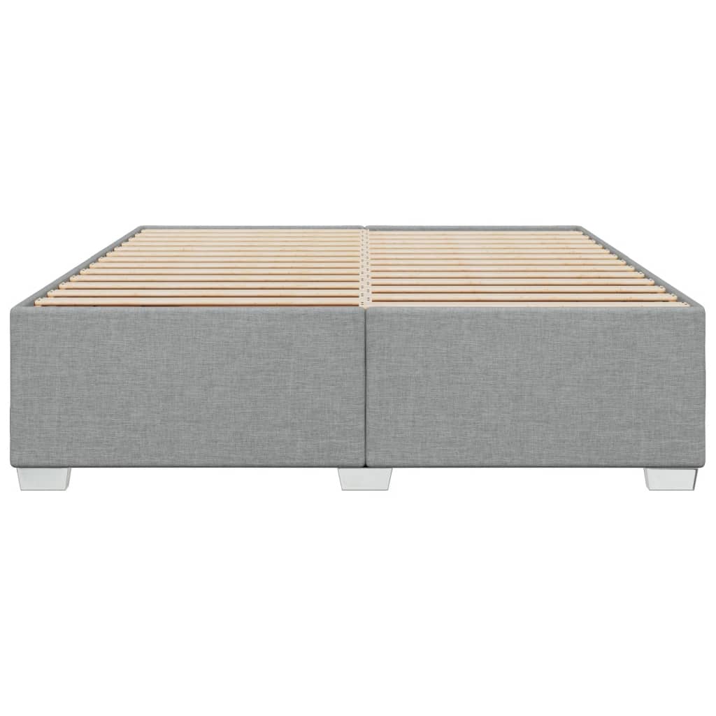 Cadre de lit sans matelas gris clair 180x200 cm tissu - XIOS