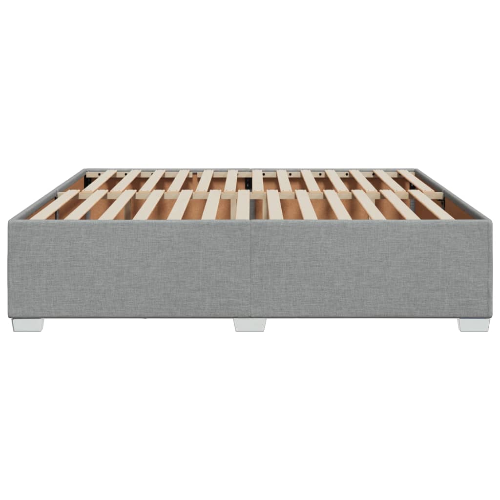 Cadre de lit sans matelas gris clair 180x200 cm tissu - XIOS