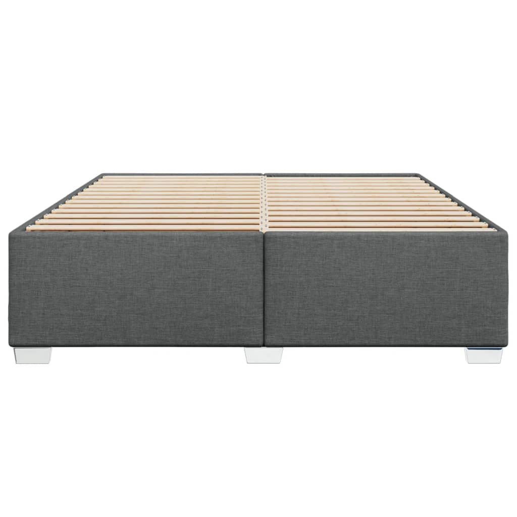 Cadre de lit sans matelas gris foncé 180x200 cm tissu - XIOS