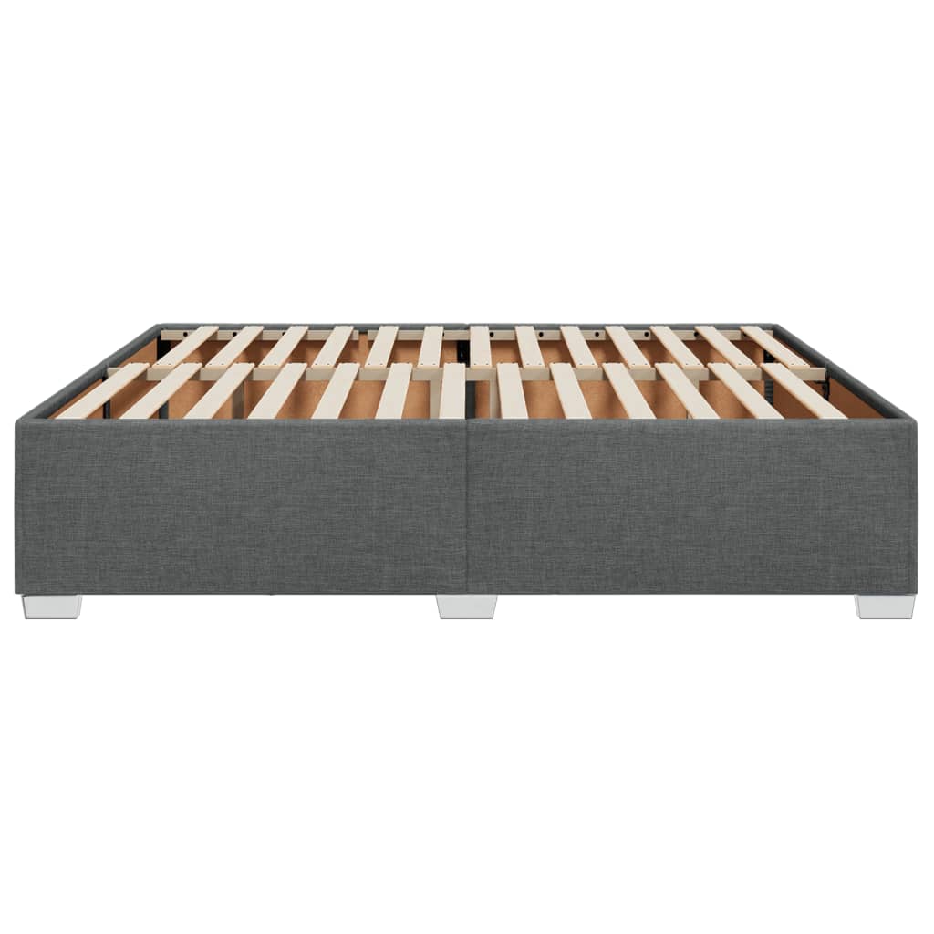 Cadre de lit sans matelas gris foncé 180x200 cm tissu - XIOS