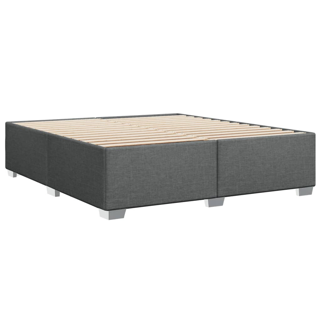 Cadre de lit sans matelas gris foncé 180x200 cm tissu - XIOS