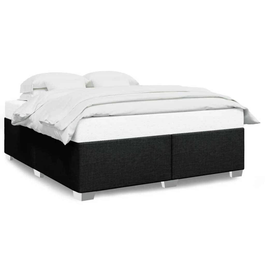 Cadre de lit sans matelas noir 180x200 cm tissu - XIOS