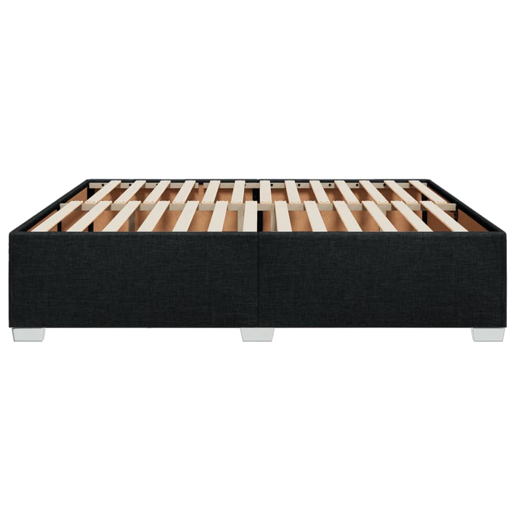 Cadre de lit sans matelas noir 180x200 cm tissu - XIOS