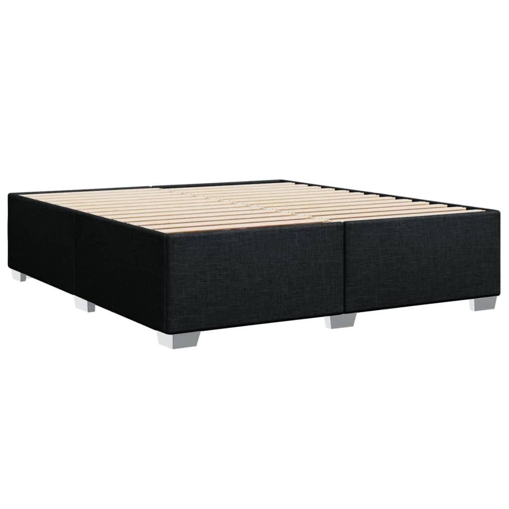 Cadre de lit sans matelas noir 180x200 cm tissu - XIOS