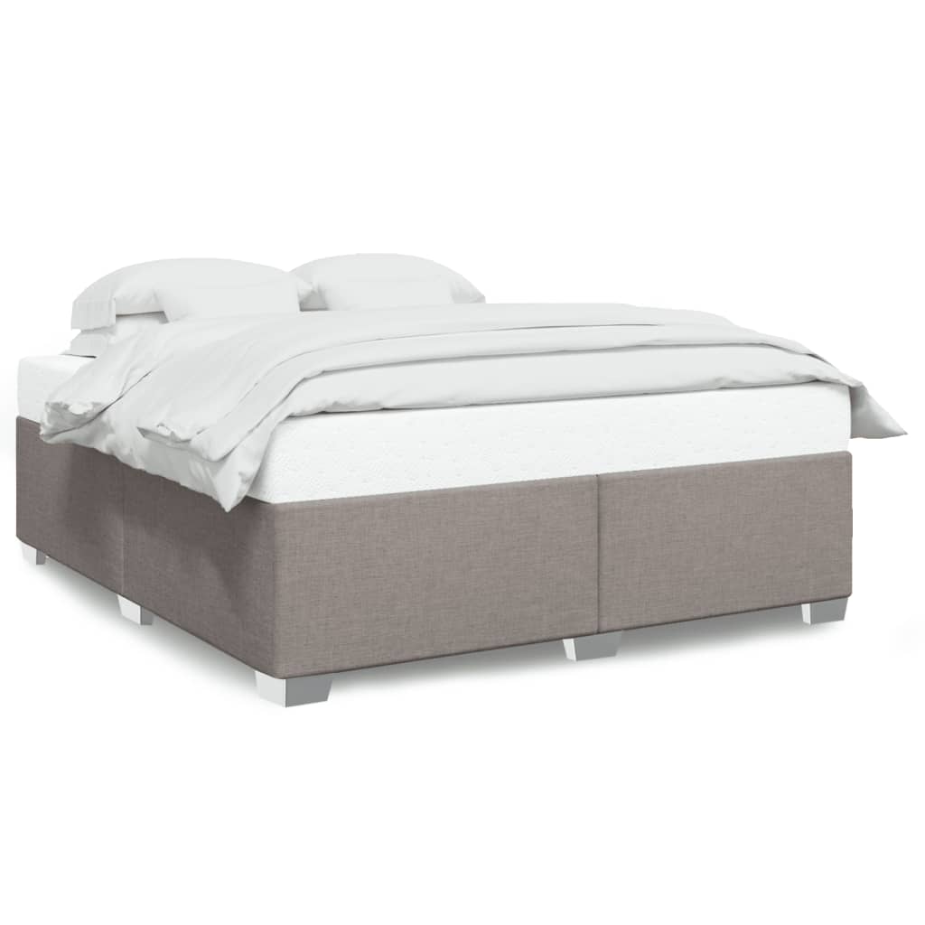 Cadre de lit sans matelas taupe 180x200 cm tissu - XIOS