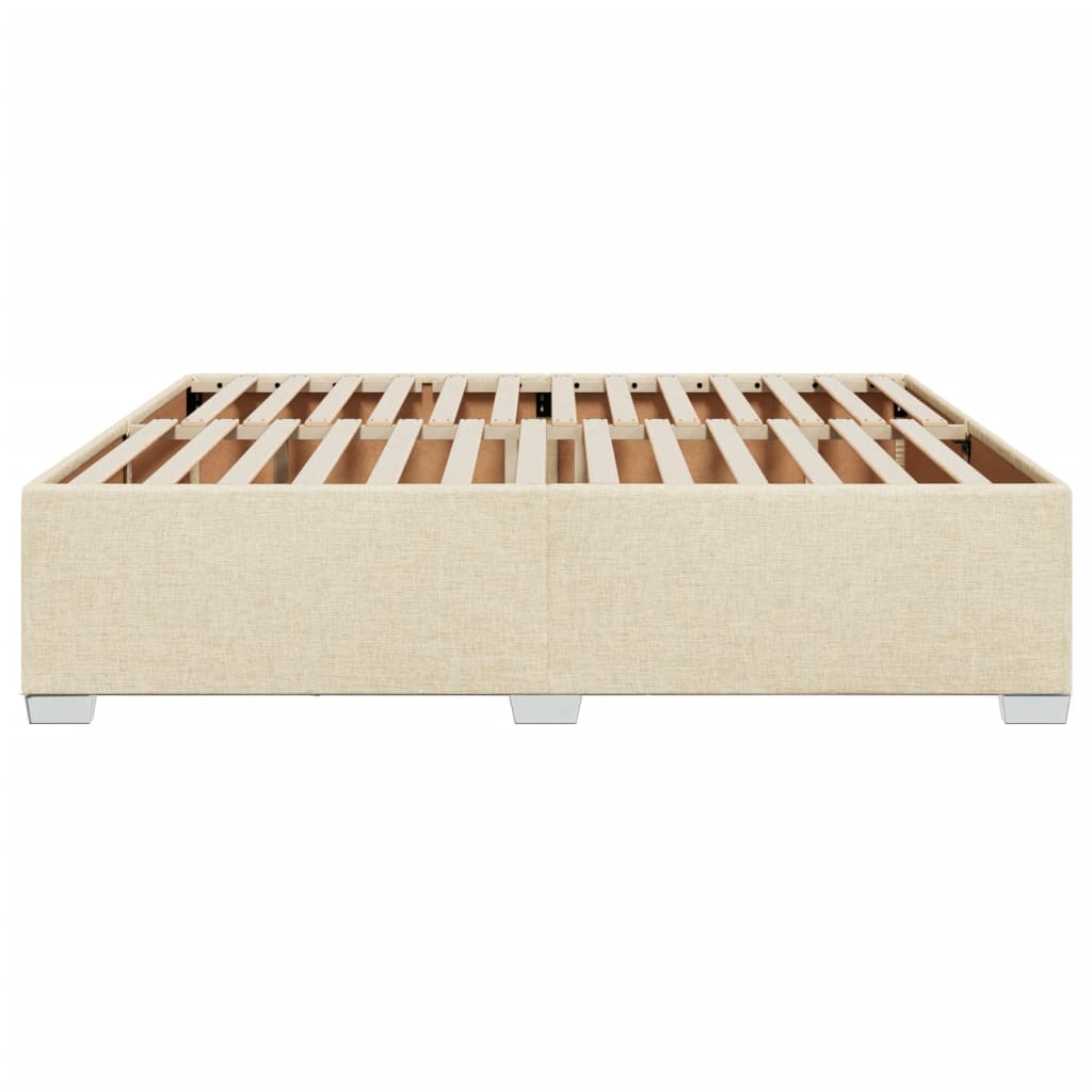Cadre de lit sans matelas crème 180x200 cm tissu - XIOS