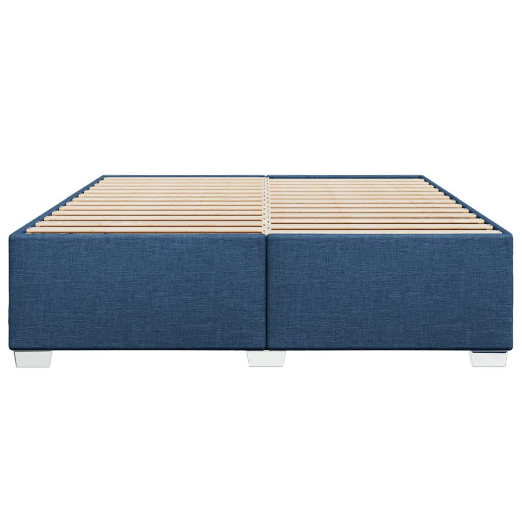 Cadre de lit sans matelas bleu 180x200 cm tissu - XIOS