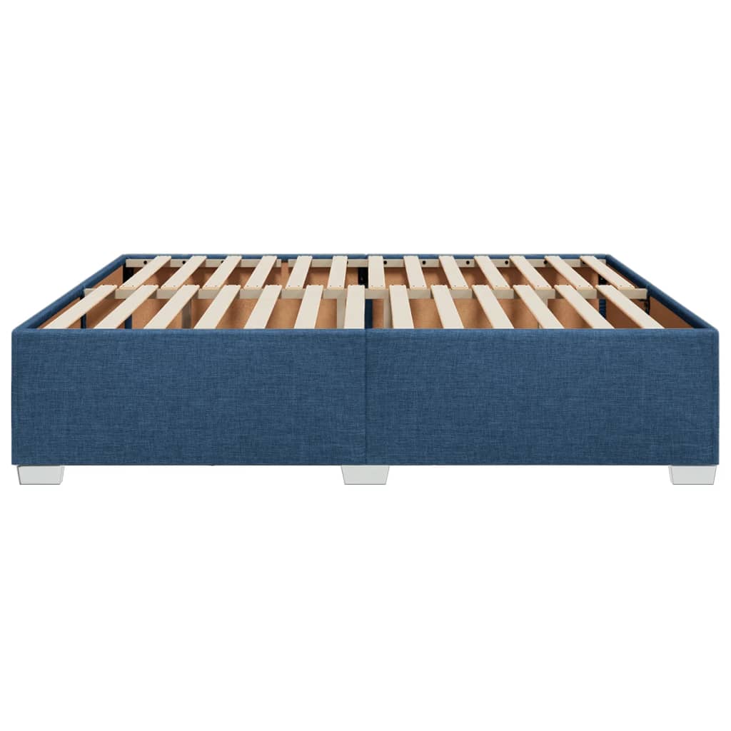 Cadre de lit sans matelas bleu 180x200 cm tissu - XIOS
