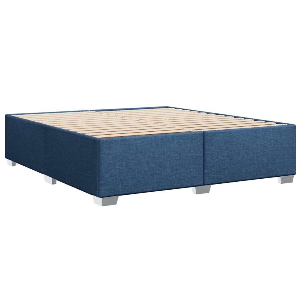 Cadre de lit sans matelas bleu 180x200 cm tissu - XIOS