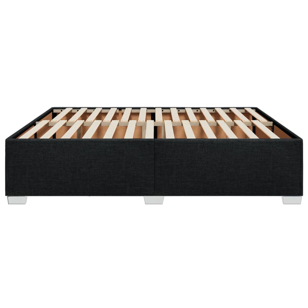 Cadre de lit sans matelas noir 200x200 cm tissu - XIOS