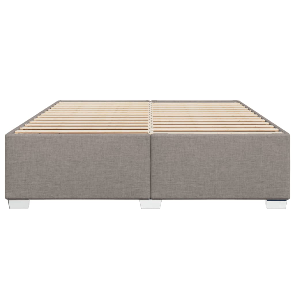 Cadre de lit sans matelas taupe 200x200 cm tissu - XIOS