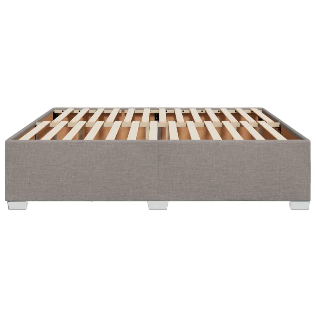 Cadre de lit sans matelas taupe 200x200 cm tissu - XIOS