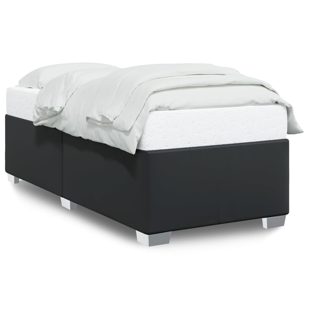 Cadre de lit sans matelas noir 90x190 cm similicuir - XIOS