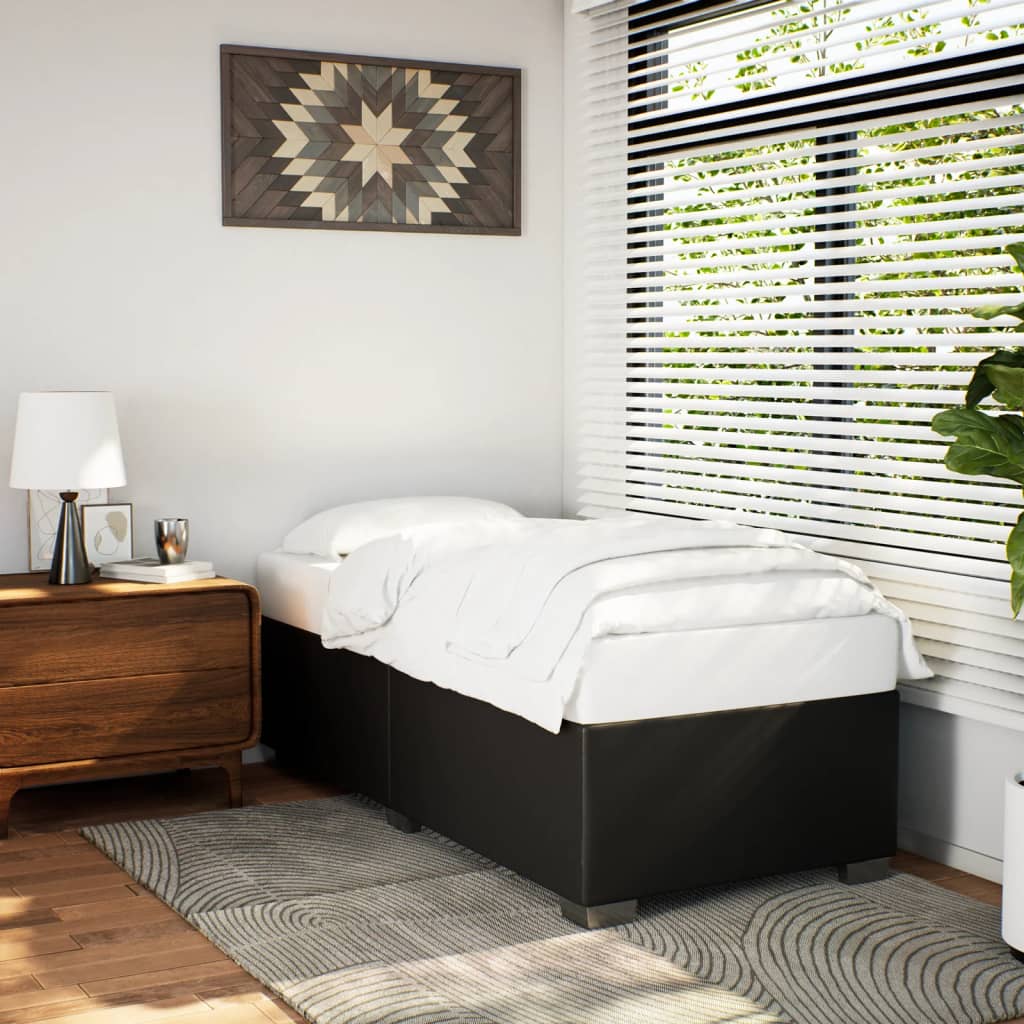 Cadre de lit sans matelas noir 90x190 cm similicuir - XIOS