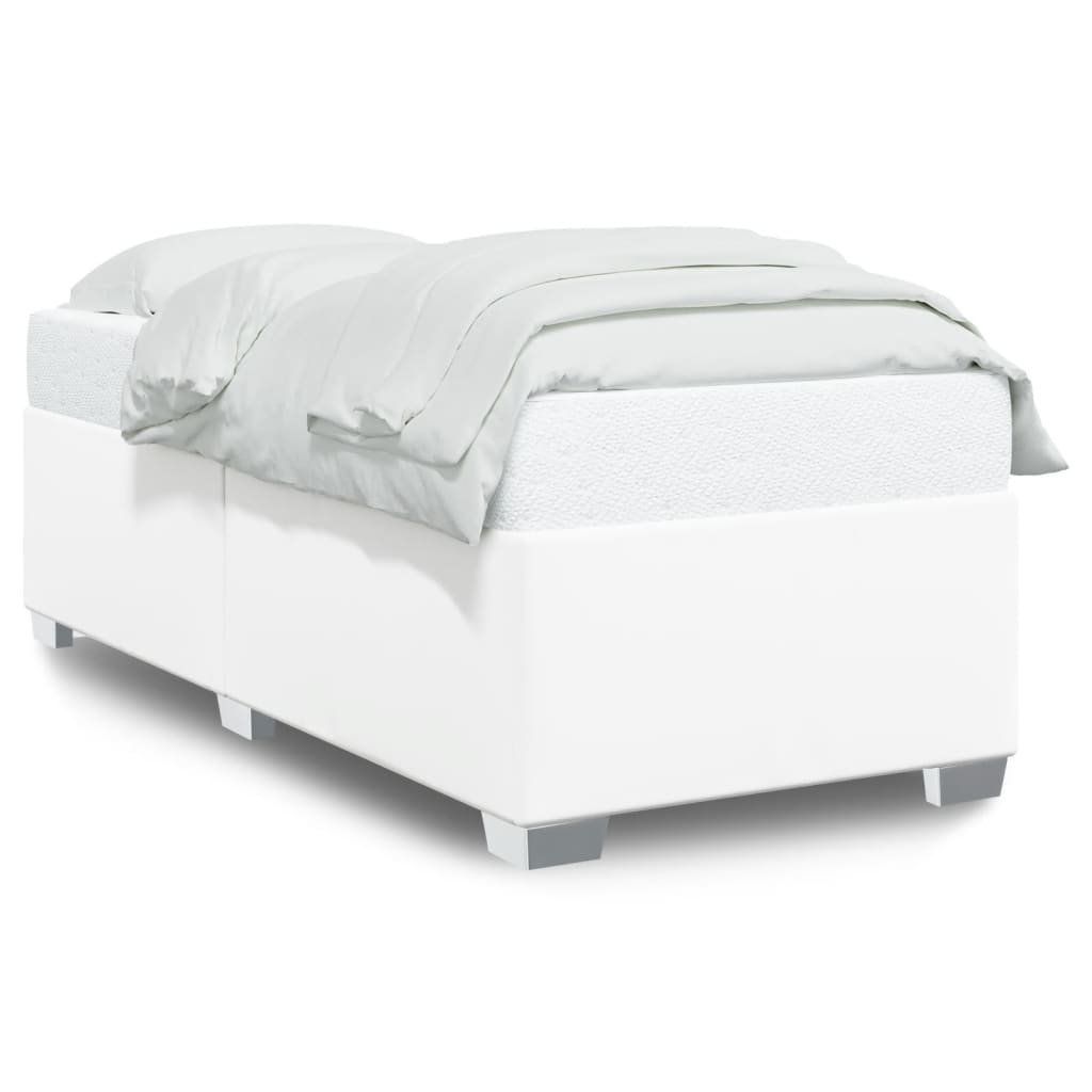 Cadre de lit sans matelas blanc 90x190 cm similicuir - XIOS