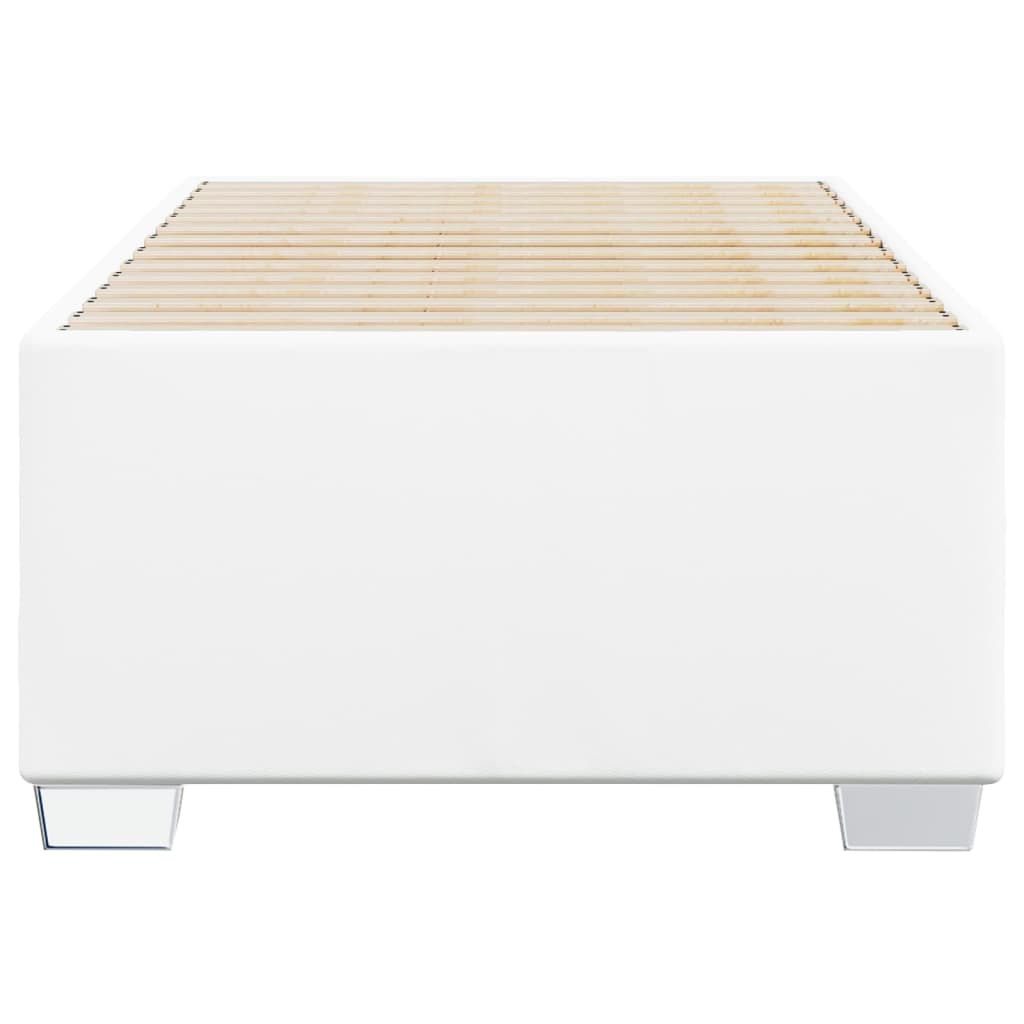 Cadre de lit sans matelas blanc 90x190 cm similicuir - XIOS