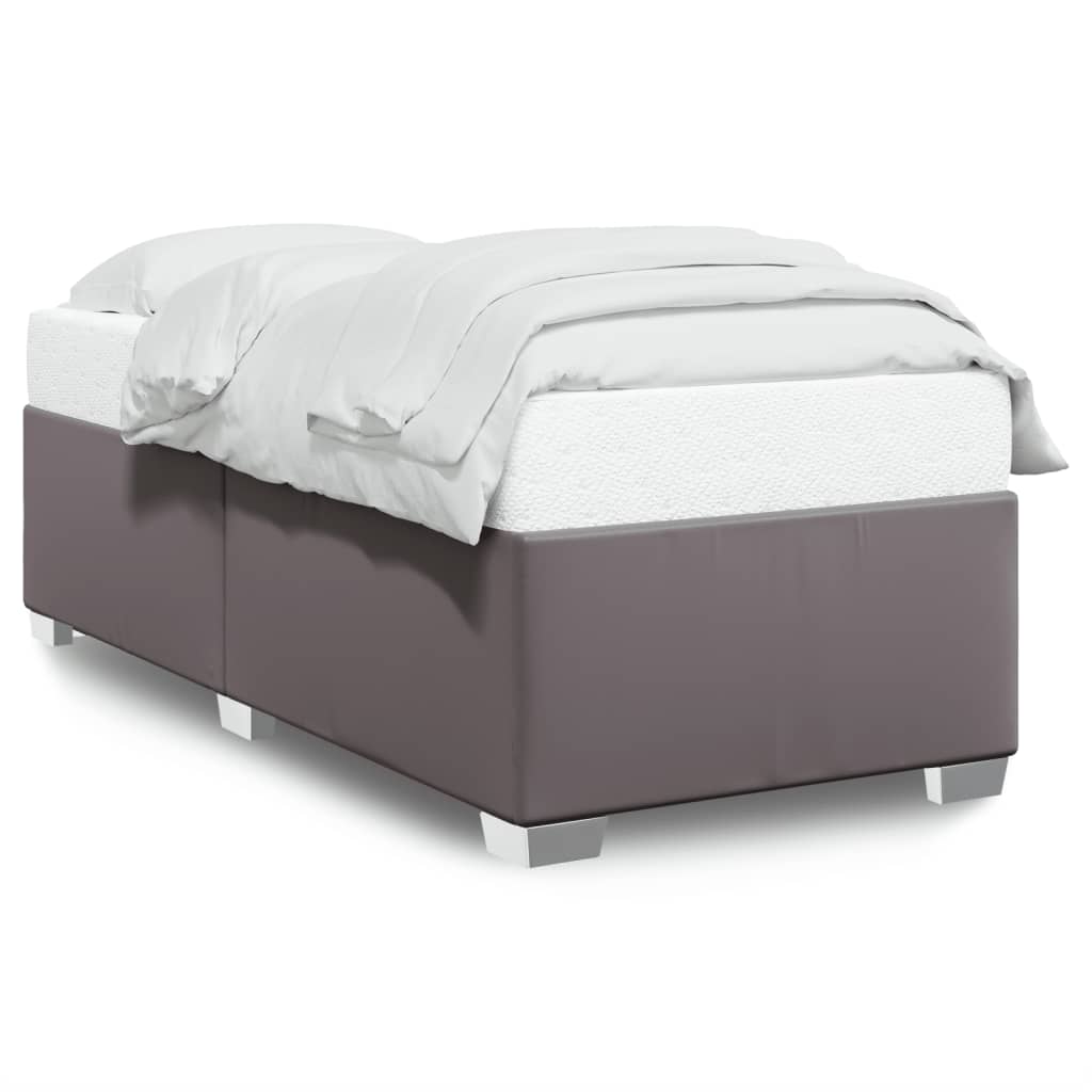 Cadre de lit sans matelas gris 90x190 cm similicuir - XIOS