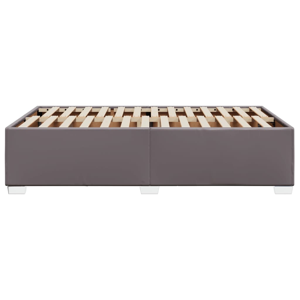 Cadre de lit sans matelas gris 120x190 cm similicuir - XIOS