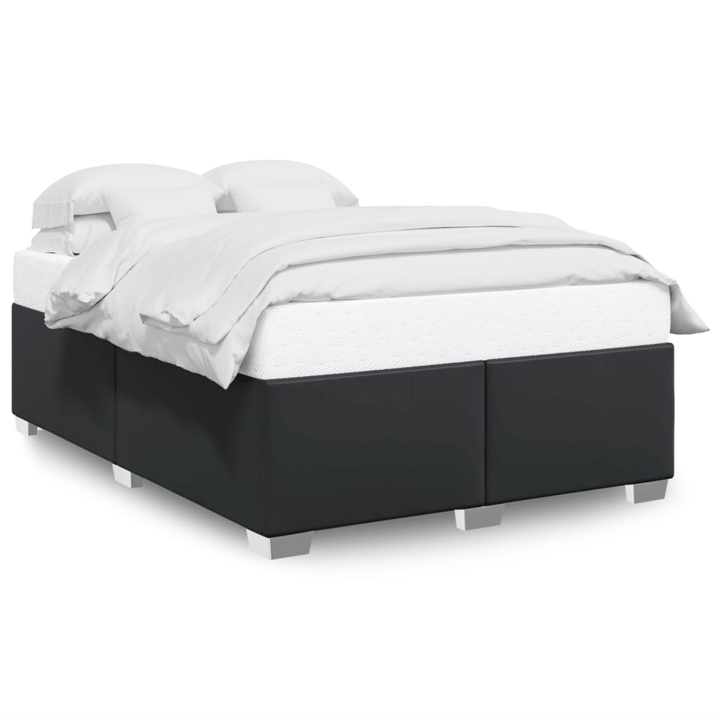 Cadre de lit sans matelas noir 140x190 cm similicuir - XIOS
